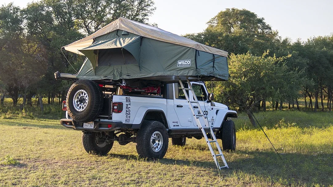 ADVXP3-G – WILCO OFFROA Tent, Vehicle Rooftop Sleeps 3 Adults Ripstop Fabric Soft Shell Fold Storage With Adjustable ...